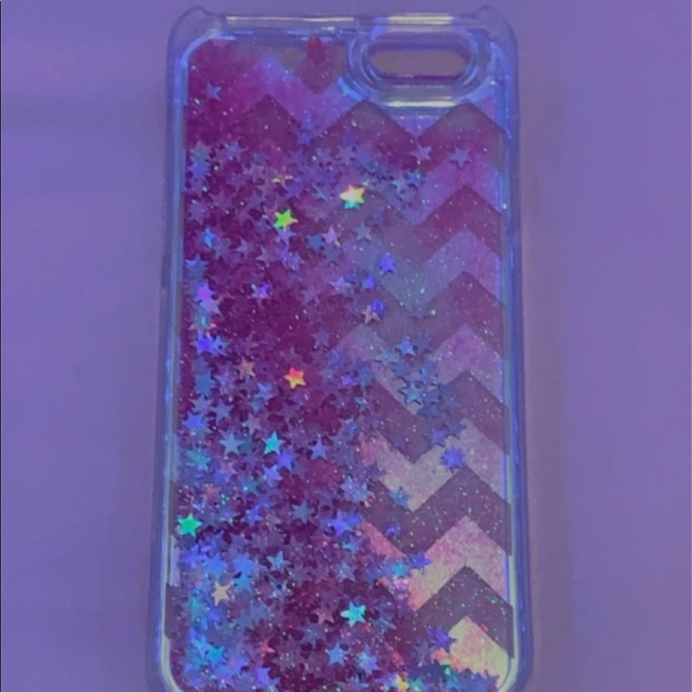 Clairs Pink Glitter Case
